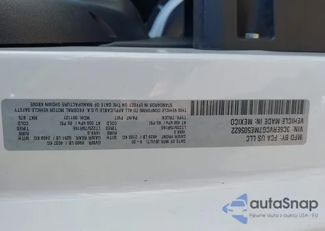 2021 Ram Promaster 2500 High Roof 136 Wb from USA, damaged, VIN 3C6ERVCG7ME505622